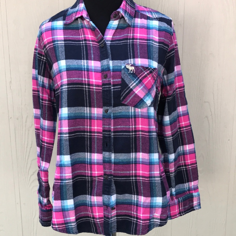 ABERCROMBIE LONG SLEEVE BOTTOM - UP  PLAID